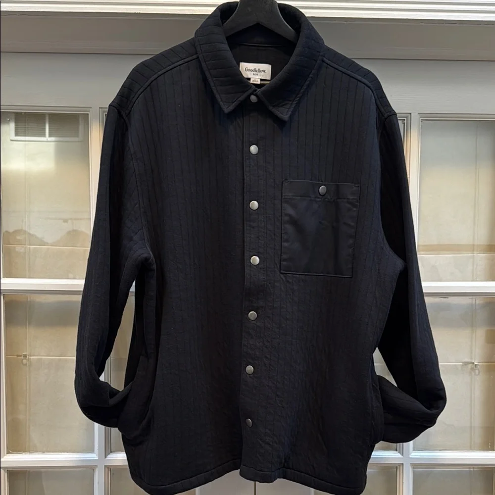 Goodfellow & Co Black Quilted Shacket (Shirt Jacket) - Picture 2 of 4